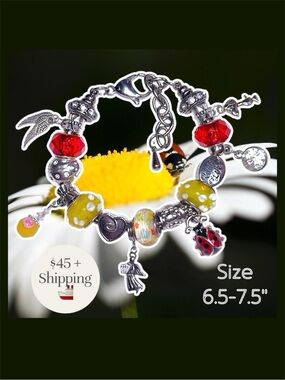 Custom ladybug charm bracelet 💗